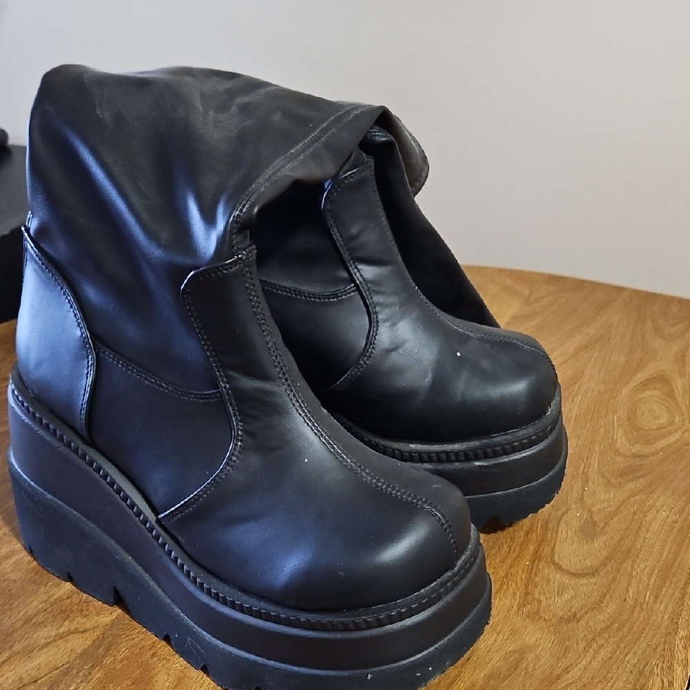 Demonia WC Black Platform Ankle Boots